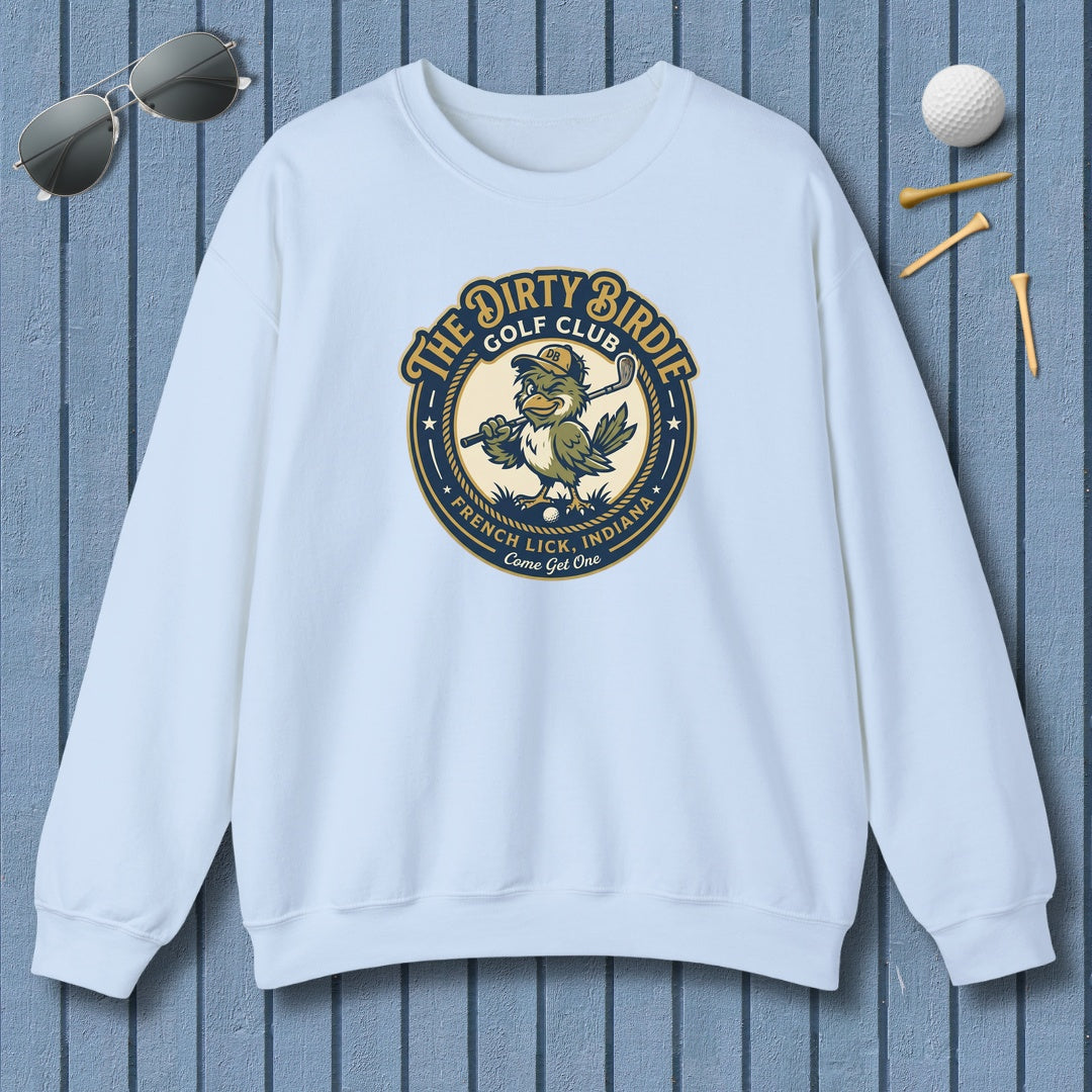 The Dirty Birdie Golf Club - French Lick, Indiana - Adult Golf Sweatshirt in Light Blue