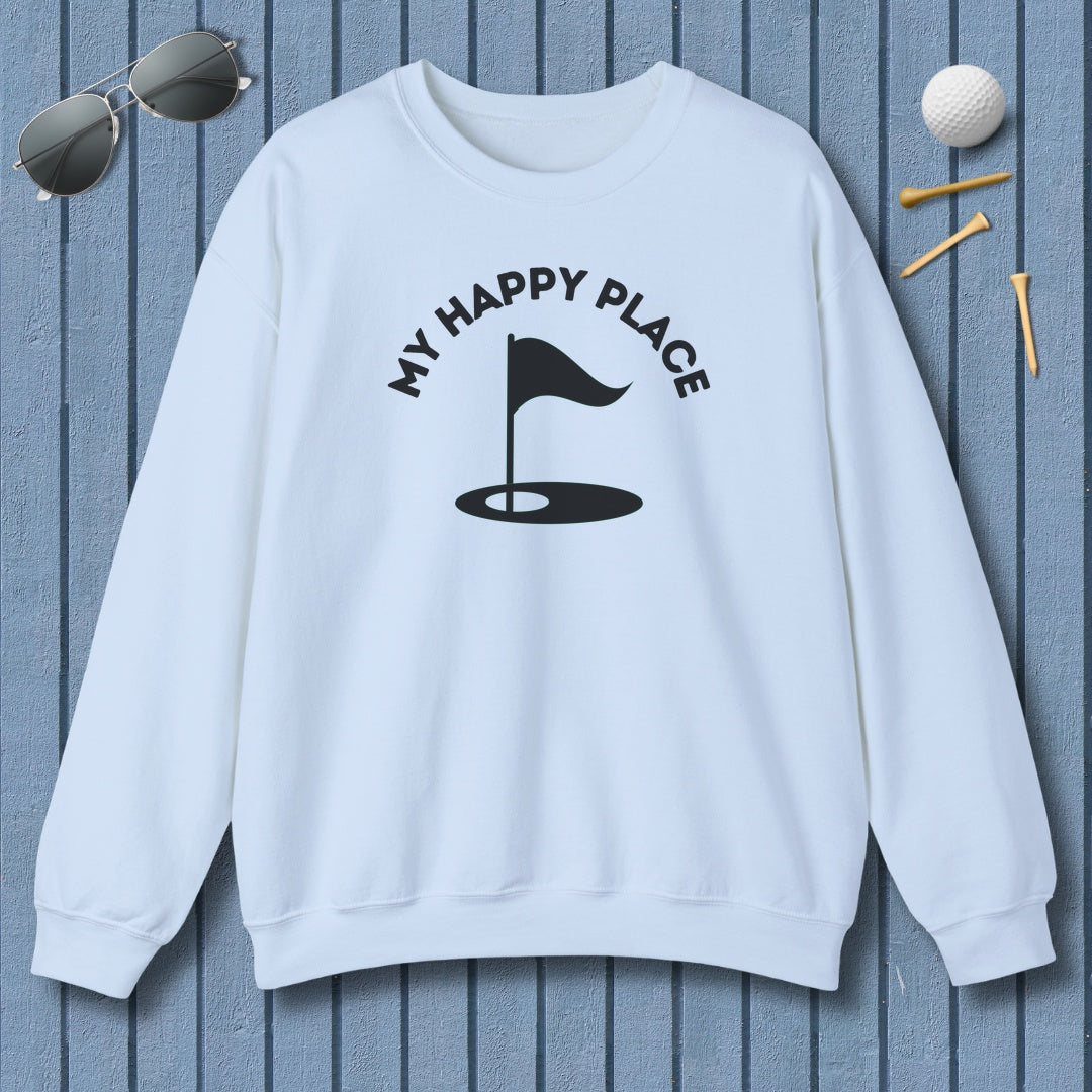 My Happy Place - Adult Golf Sweatshirt in Light Blue