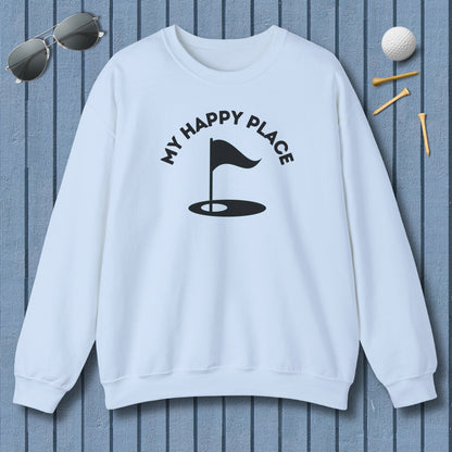 My Happy Place - Adult Golf Sweatshirt in Light Blue