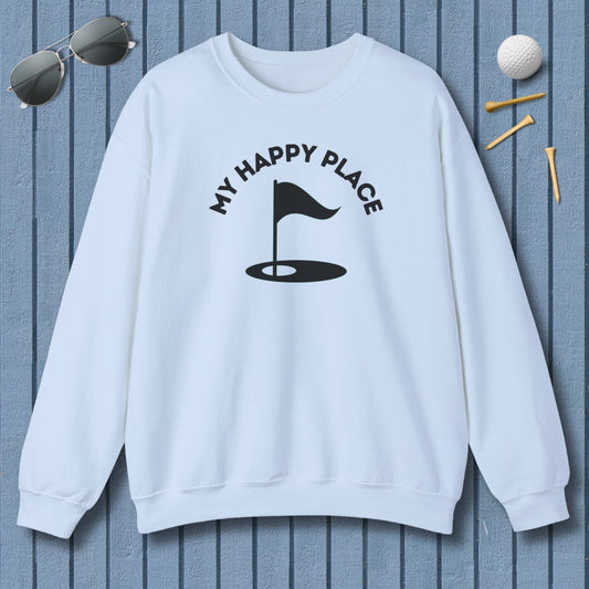 My Happy Place - Adult Golf Sweatshirt in Light Blue