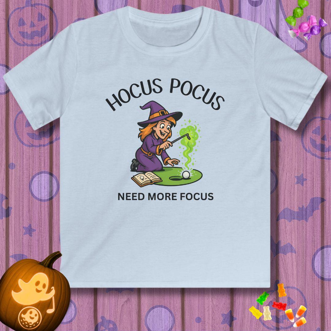 Hocus Pocus, Need More Focus - Youth Halloween Golf T-Shirt