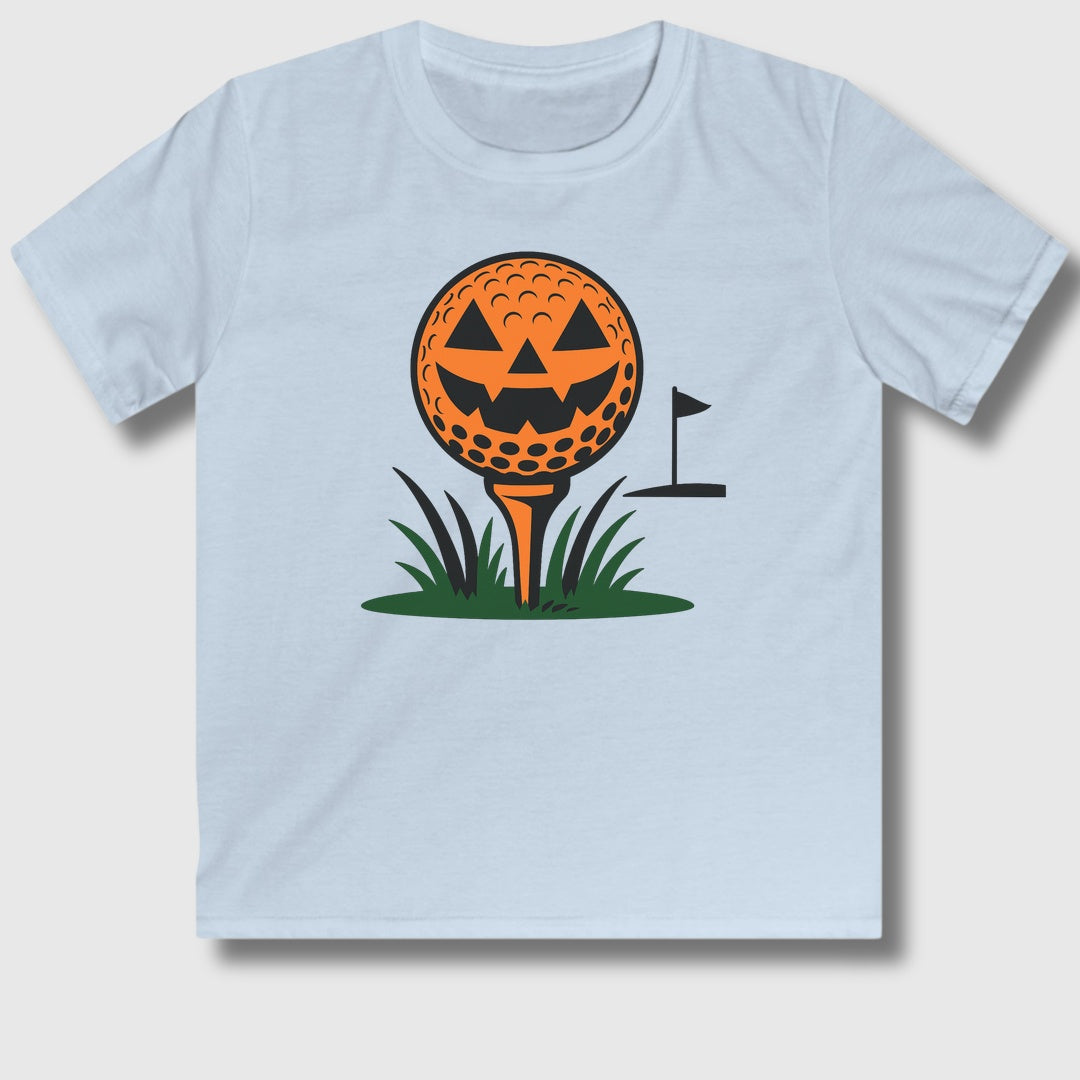 Tee Time Terror - Youth Golf T-Shirt in Light Blue