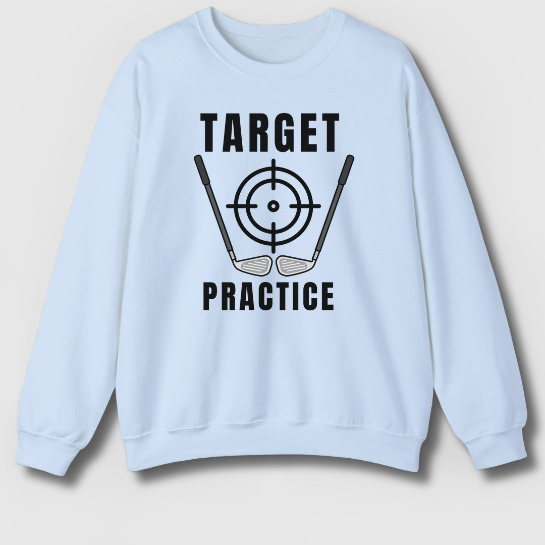 Target Practice - Adult Golf Sweatshirt in Light Blue
