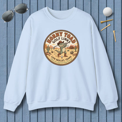 Horny Toad Golf Links - Lick Skillet, Texas - Adult Golf Sweatshirt in Light Blue