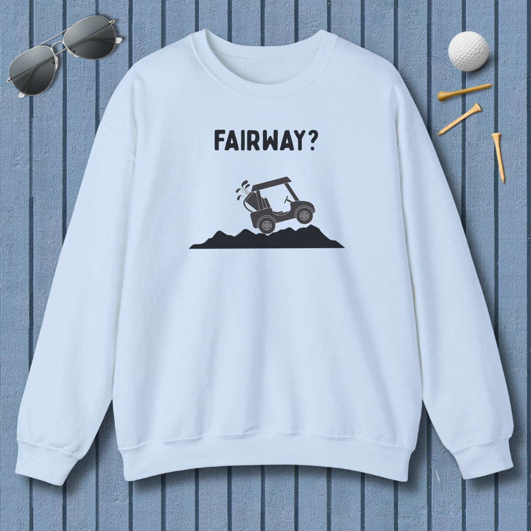 Fairway? - Adult Golf Sweatshirt in Light Blue
