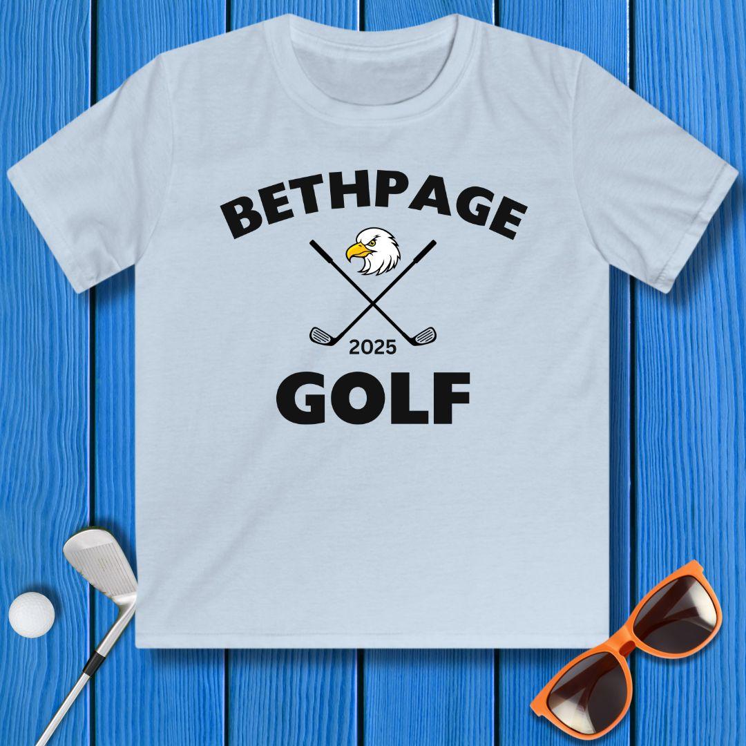 Bethpage Golf 2025 - Youth T-shirt in Light Blue, great for casual wear. Find more fun golf focused products at oneforetheages.com
