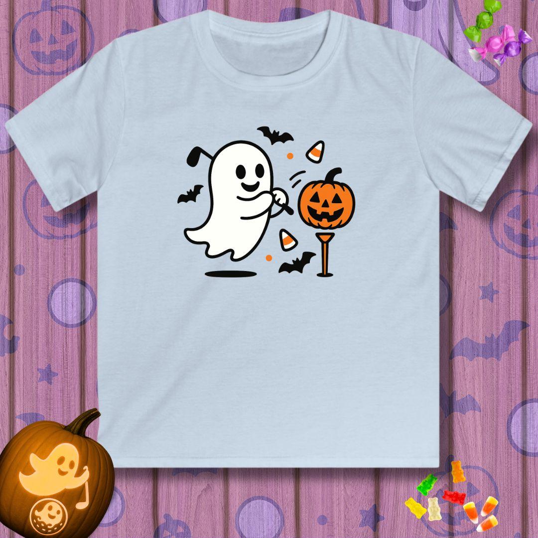 Ghost Tee Off - Youth Halloween Golf T-Shirt