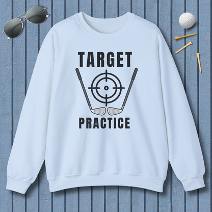 Target Practice - Adult Golf Sweatshirt in Light Blue