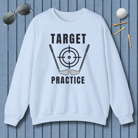 Target Practice - Adult Golf Sweatshirt in Light Blue