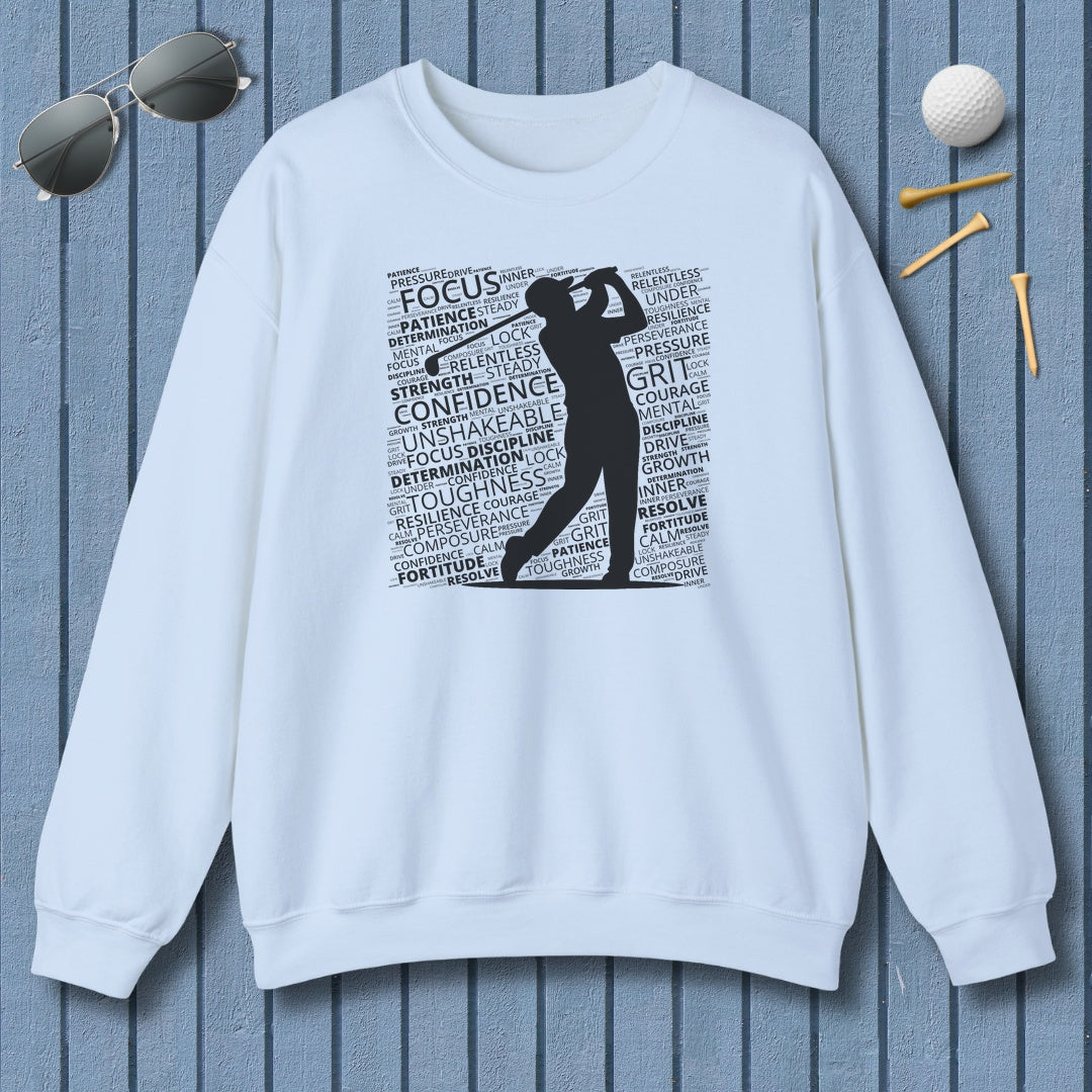Unleash Your Mental Game (Male) - Adult Golf Sweatshirt in Light Blue