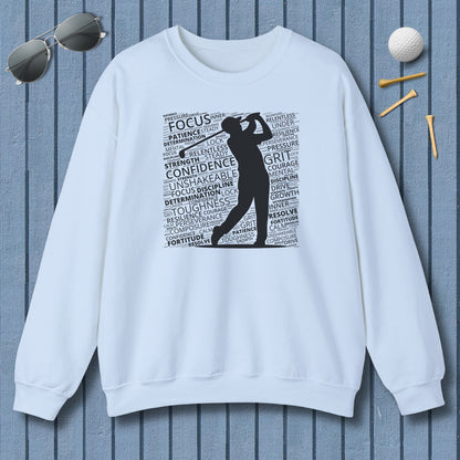 Unleash Your Mental Game (Male) - Adult Golf Sweatshirt in Light Blue