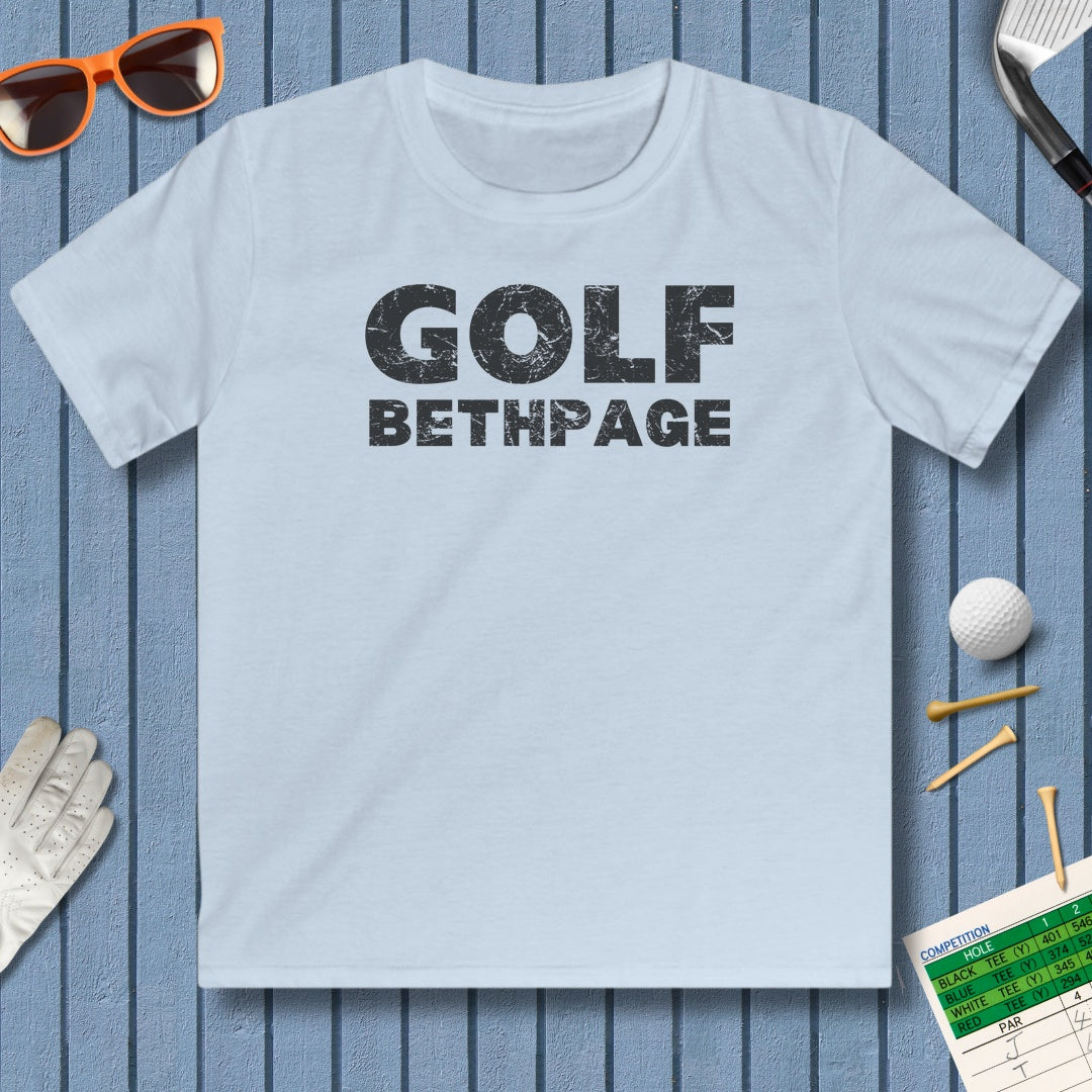 Golf Bethpage - Youth Golf T-Shirt in Light Blue