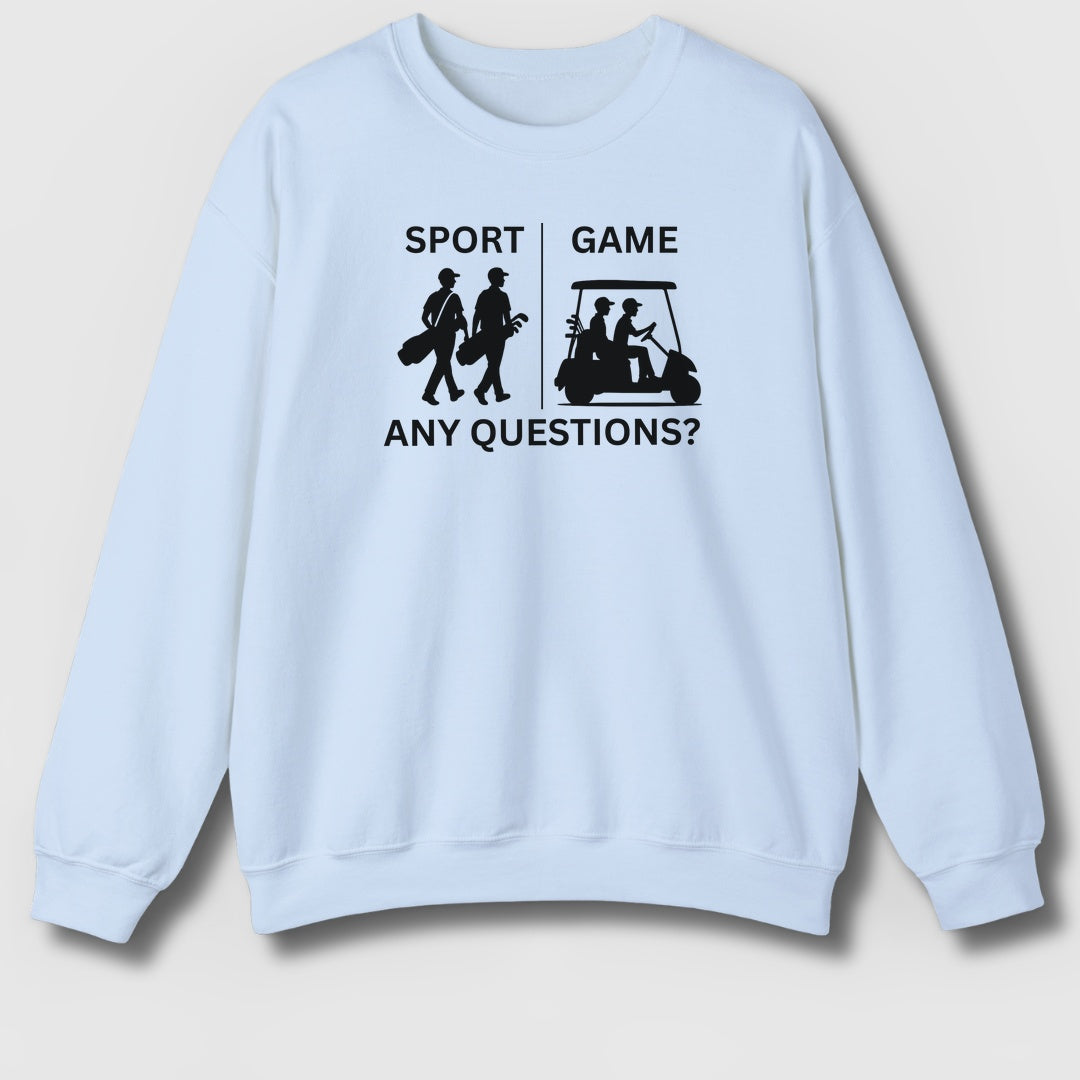 SPORT vs. GAME (Male) - Adult Golf Sweatshirt in Light Blue