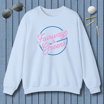 Fairways & Greens - Adult Golf Sweatshirt in Light Blue