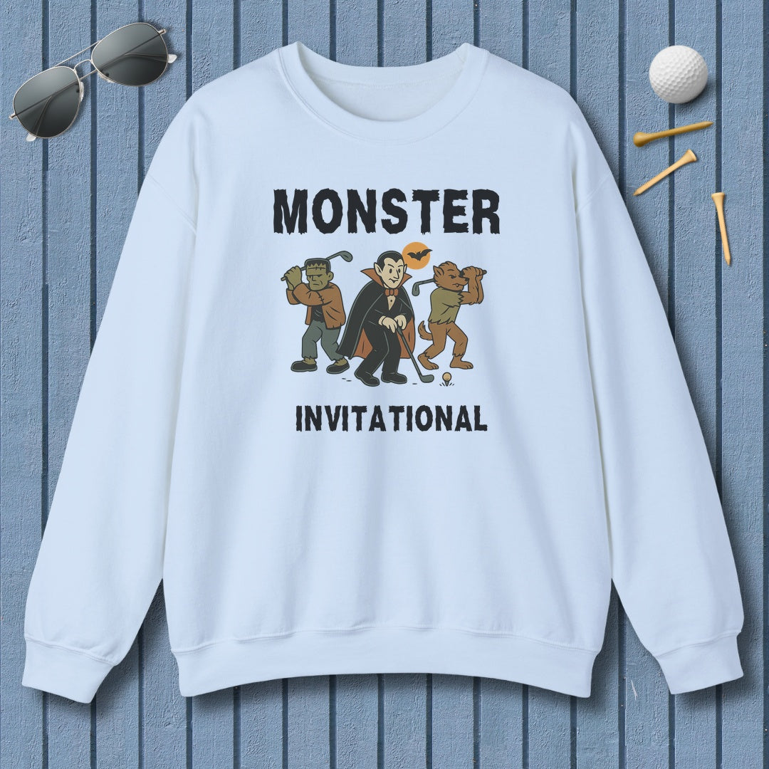 Monster Invitational - Adult Golf Sweatshirt in Light Blue