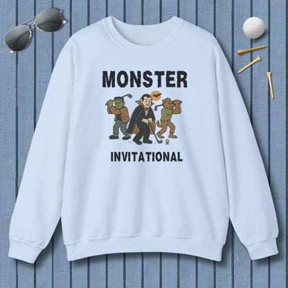 Monster Invitational - Adult Golf Sweatshirt in Light Blue