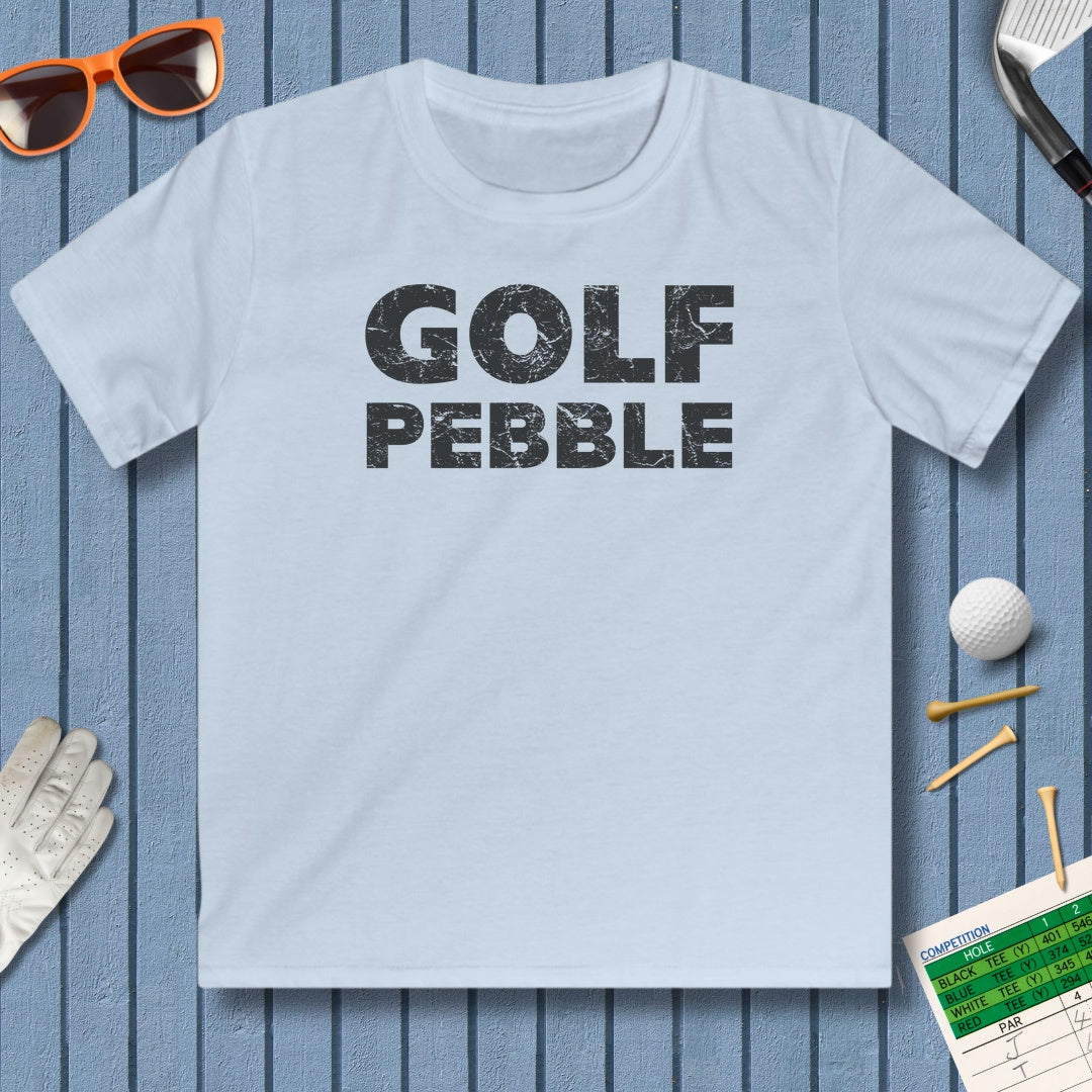Golf Pebble - Youth Golf T-Shirt in Light Blue