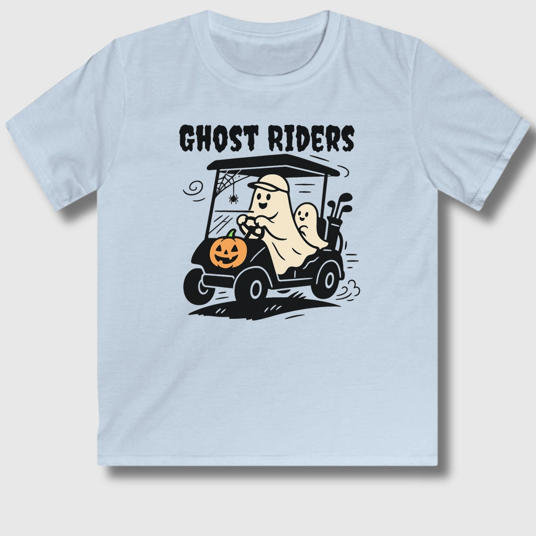 Ghost Riders - Youth Golf T-Shirt in Light Blue