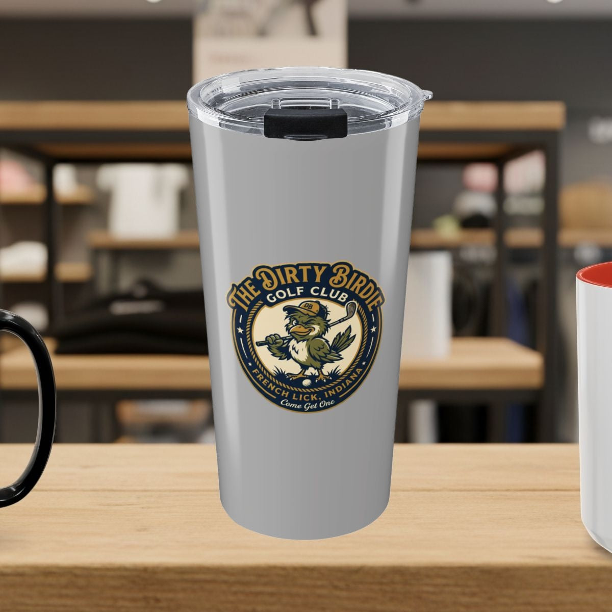 The Dirty Birdie Golf Club - French Lick, Indiana - 20oz Tumbler in Light Grey