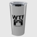WTF - Where's the Flag - 20oz Tumbler in Light Grey