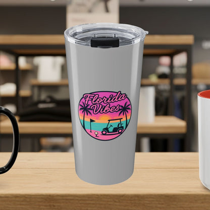 Golf Vibes - Florida Sunshine Edition - 20oz Tumbler in Light Grey