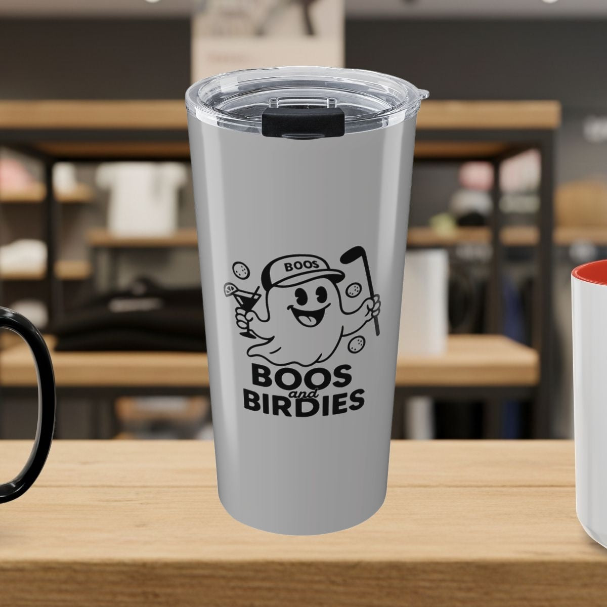 Boos and Birdies - 20oz Tumbler in Light Grey