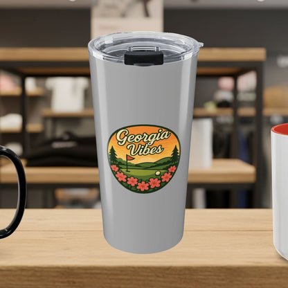 Golf Vibes - Georgia Azalea Edition - 20oz Tumbler in Light Grey