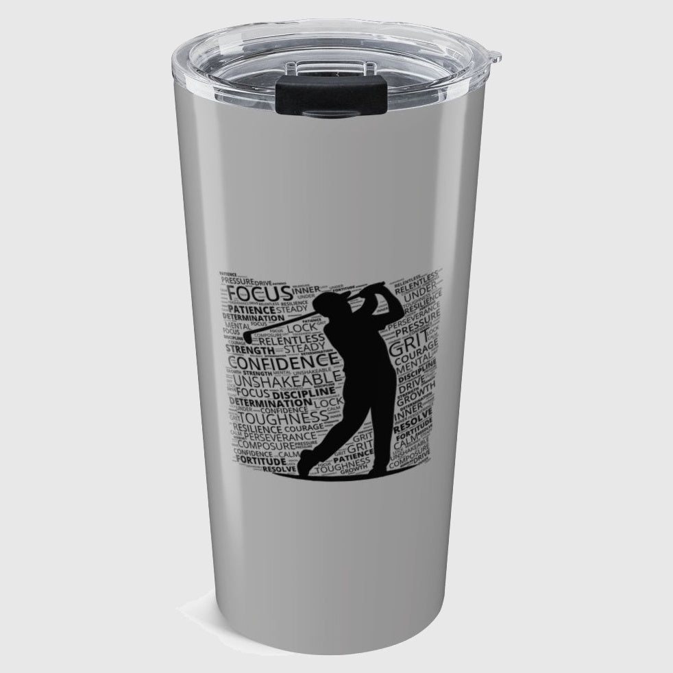 Unleash Your Mental Game (Male) - 20oz Tumbler in Light Grey