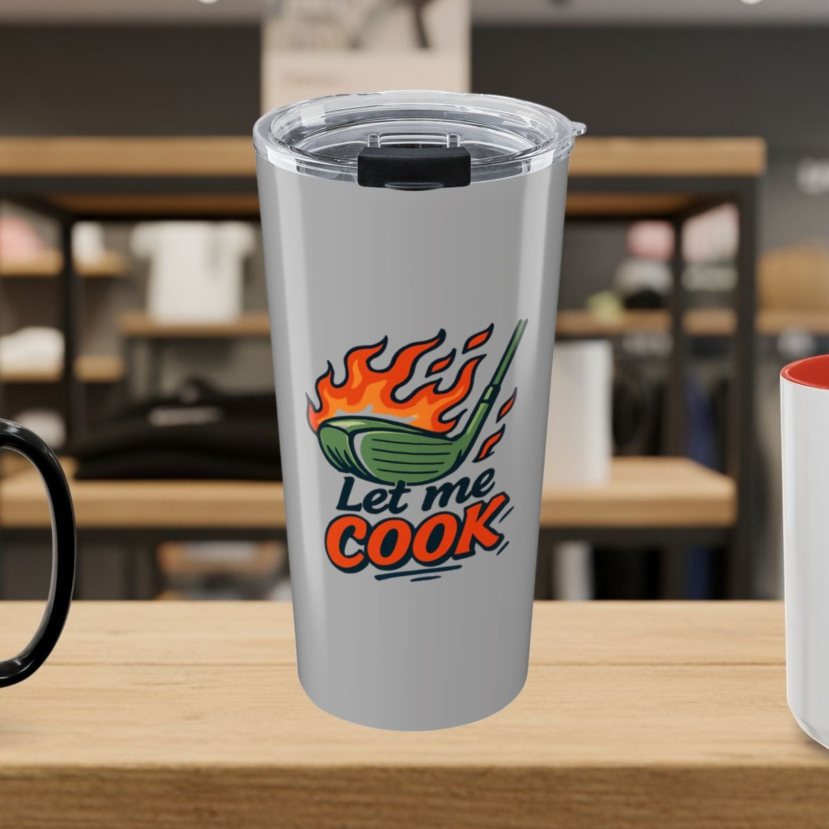 Let Me Cook - 20oz Tumbler in Light Grey