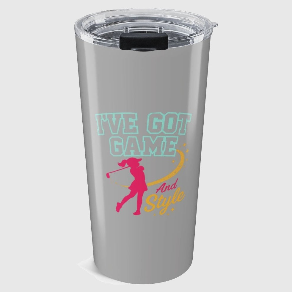 I've Got Game And Style - 20oz Tumbler in Light Grey