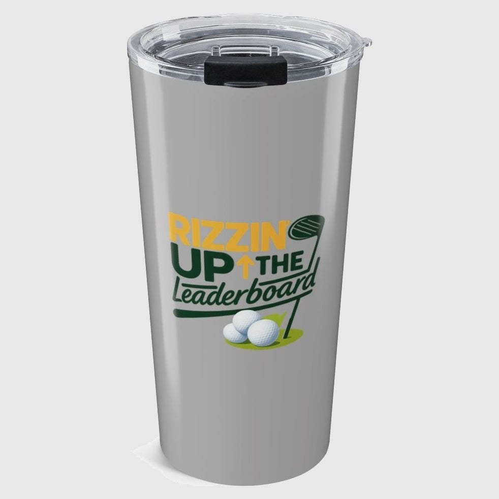Rizzin' Up The Leaderboard - 20oz Tumbler in Light Grey