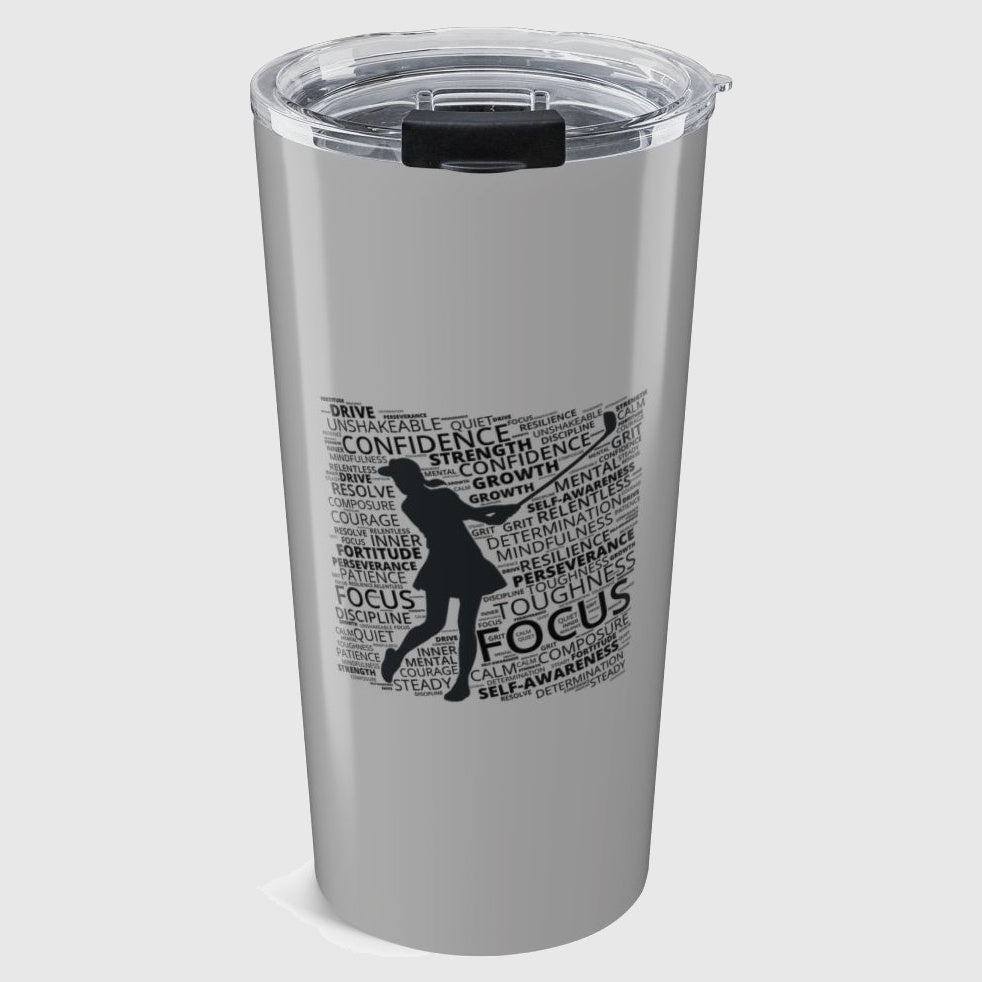 Unleash Your Mental Game (Female) - 20oz Tumbler in Light Grey