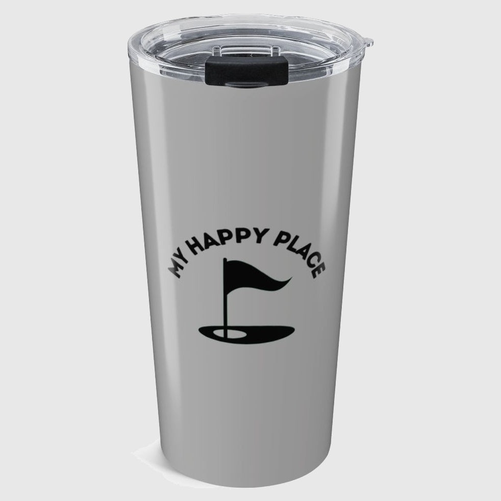 My Happy Place - 20oz Tumbler in Light Grey