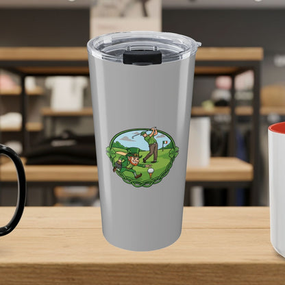 The Leprechaun Stole My Ball! - 20oz Tumbler in Light Grey
