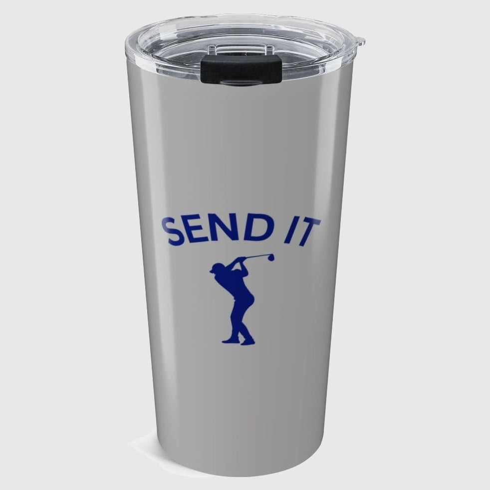 SEND IT (Male) - 20oz Tumbler in Light Grey