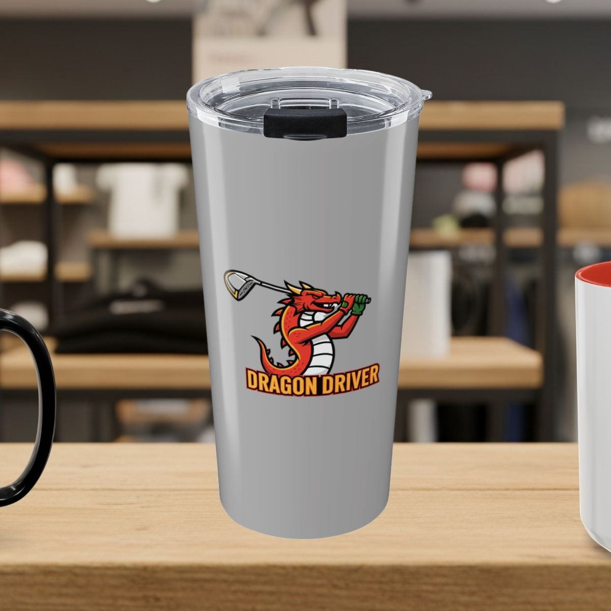 Dragon Driver - 20oz Tumbler in Light Grey