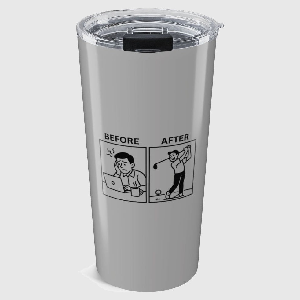 Before & After - 20oz Tumbler in Light Grey