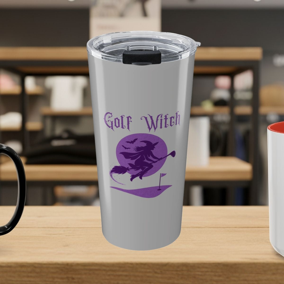 Golf Witch - 20oz Tumbler in Light Grey