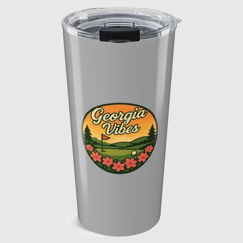 Golf Vibes - Georgia Azalea Edition - 20oz Tumbler in Light Grey