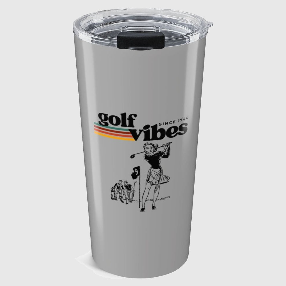 Golf Vibes Retro - 20oz Tumbler in Light Grey