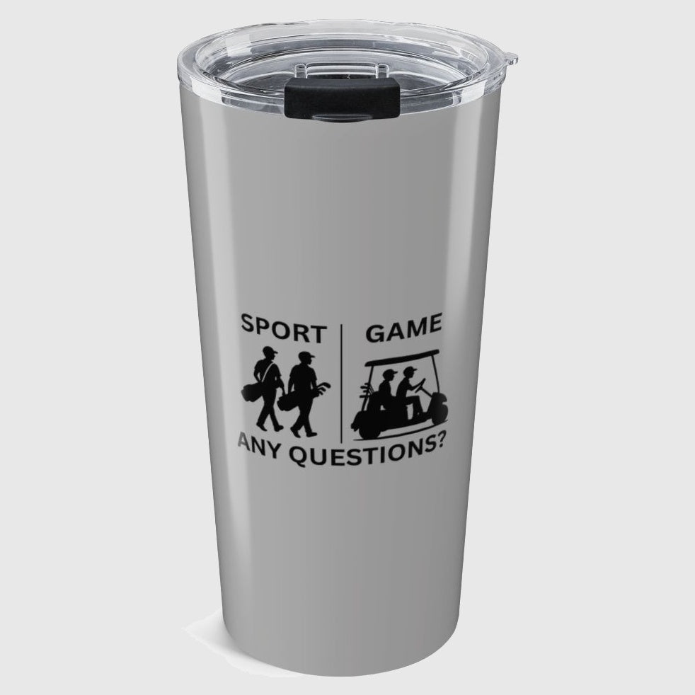 SPORT vs. GAME (Male) - 20oz Tumbler in Light Grey