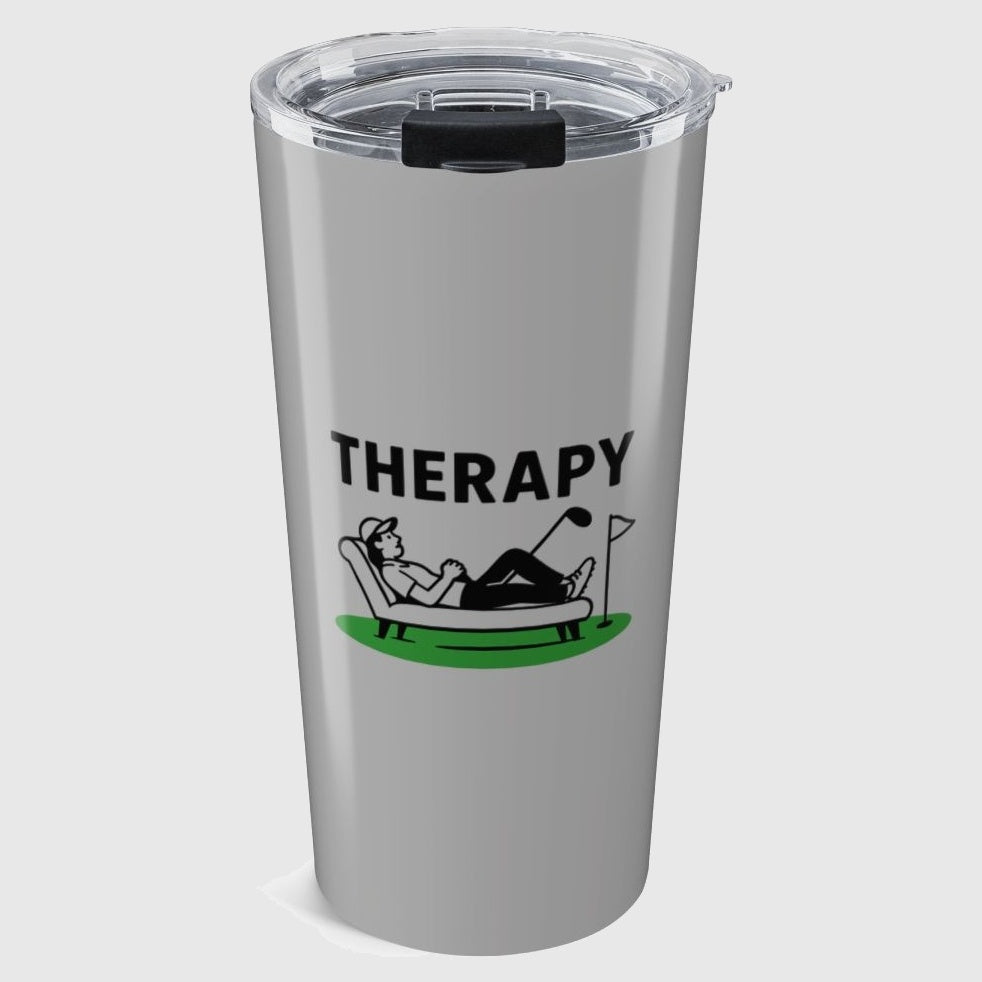 Golf Therapy - 20oz Tumbler in Light Grey