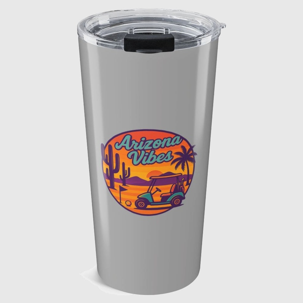Golf Vibes - Arizona - Desert Edition Golf Destination - 20oz Tumbler in Light Grey
