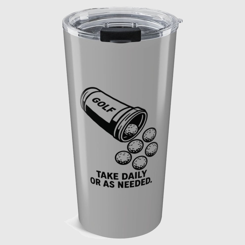 Golf Prescription - 20oz Tumbler in Light Grey