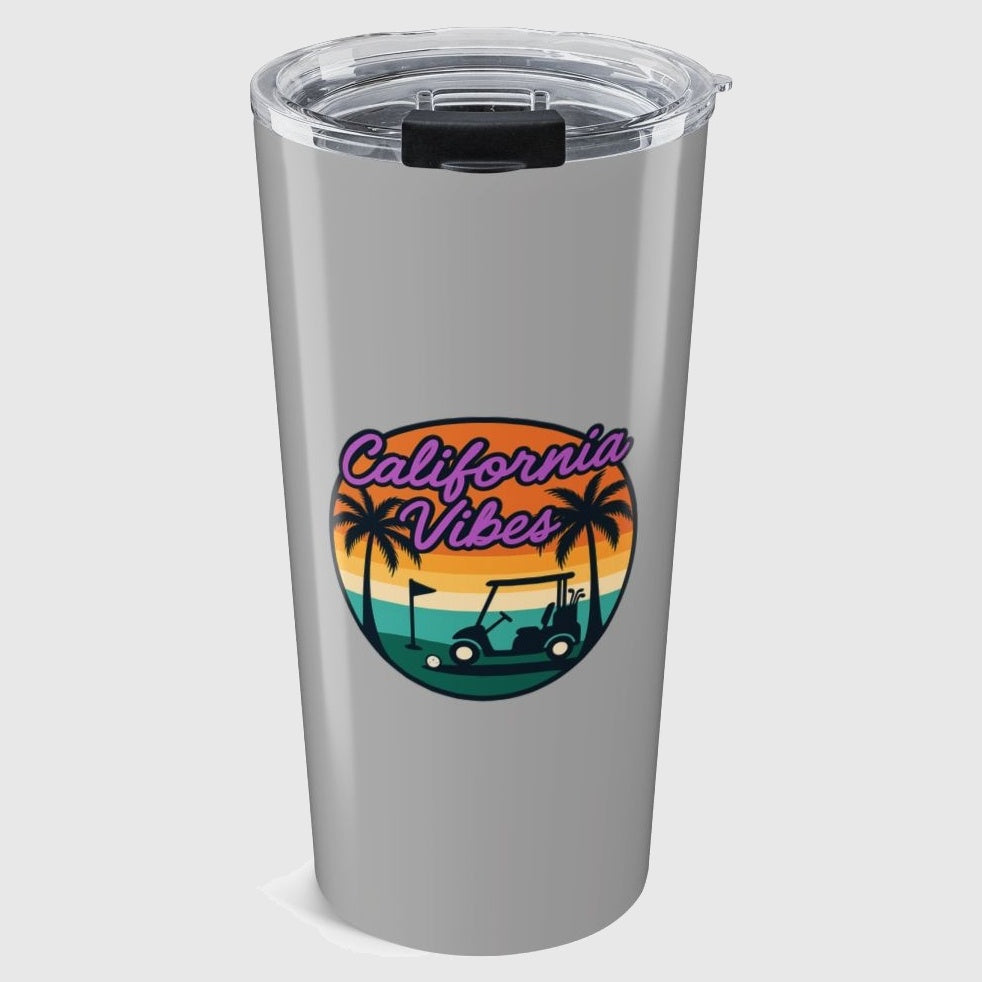 Golf Vibes - California Coast Edition - 20oz Tumbler in Light Grey