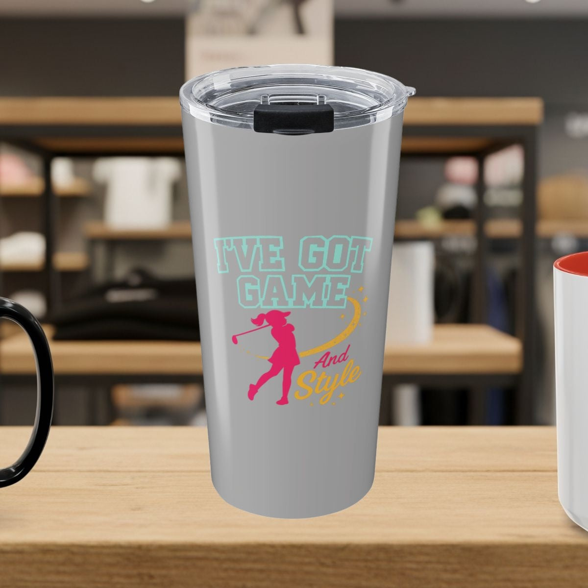 I've Got Game And Style - 20oz Tumbler in Light Grey