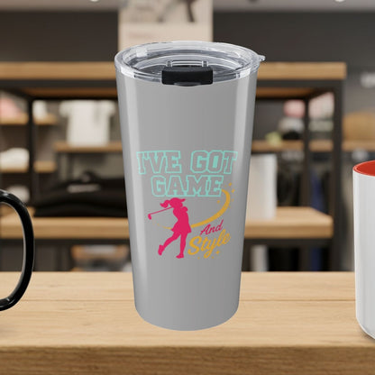 I've Got Game And Style - 20oz Tumbler in Light Grey