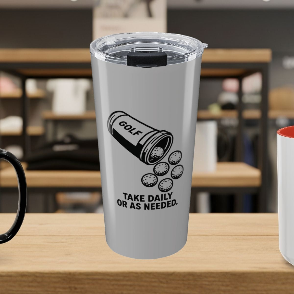 Golf Prescription - 20oz Tumbler in Light Grey