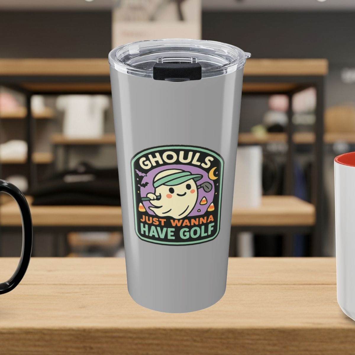 Ghouls Just Wanna Have Golf - 20oz Tumbler in Light Grey