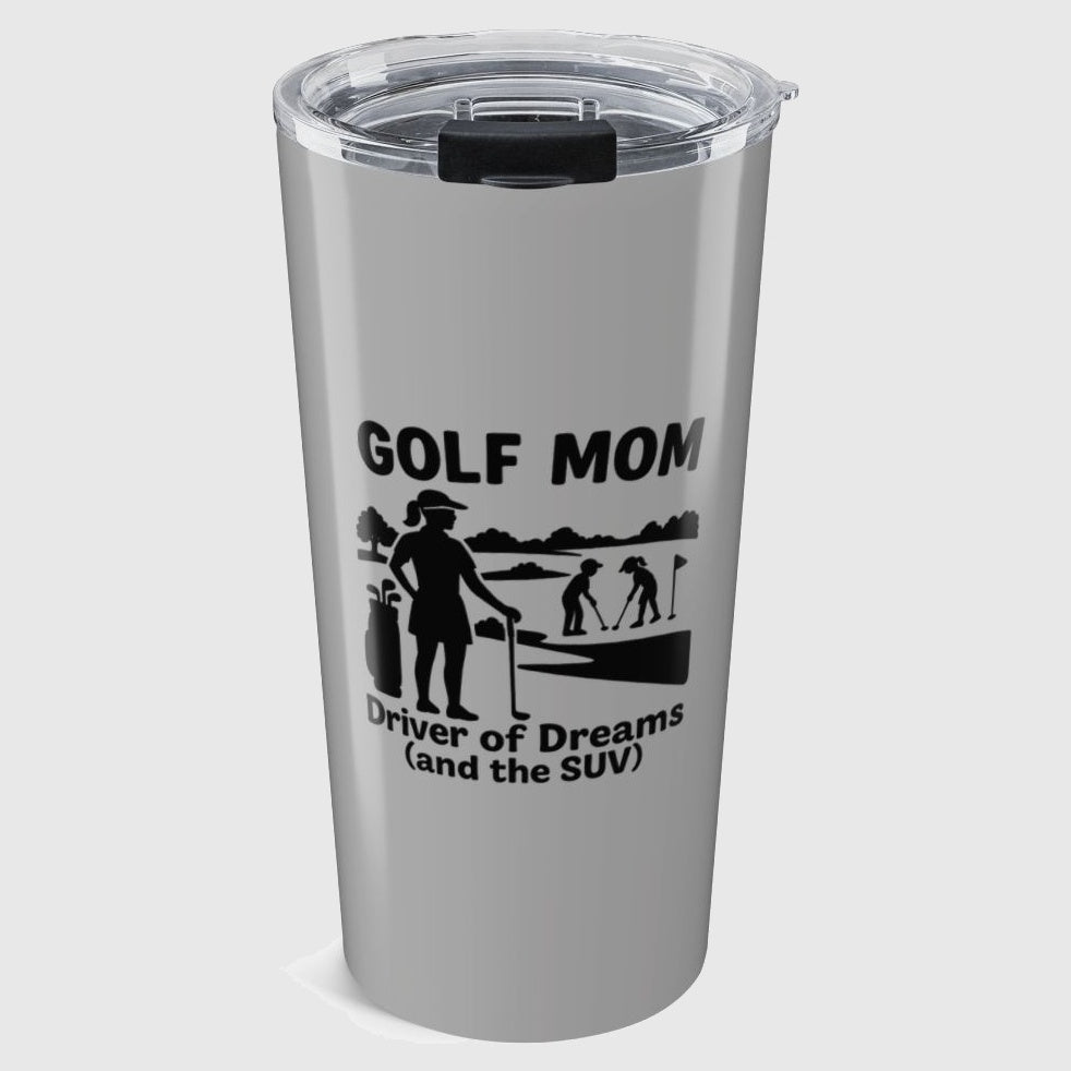 Golf Mom - 20oz Tumbler in Light Grey